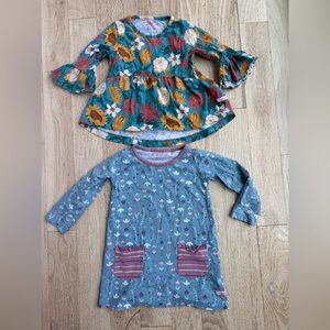 RuffleButts Floral and Patterned Girls' Dresses Tunics 2T